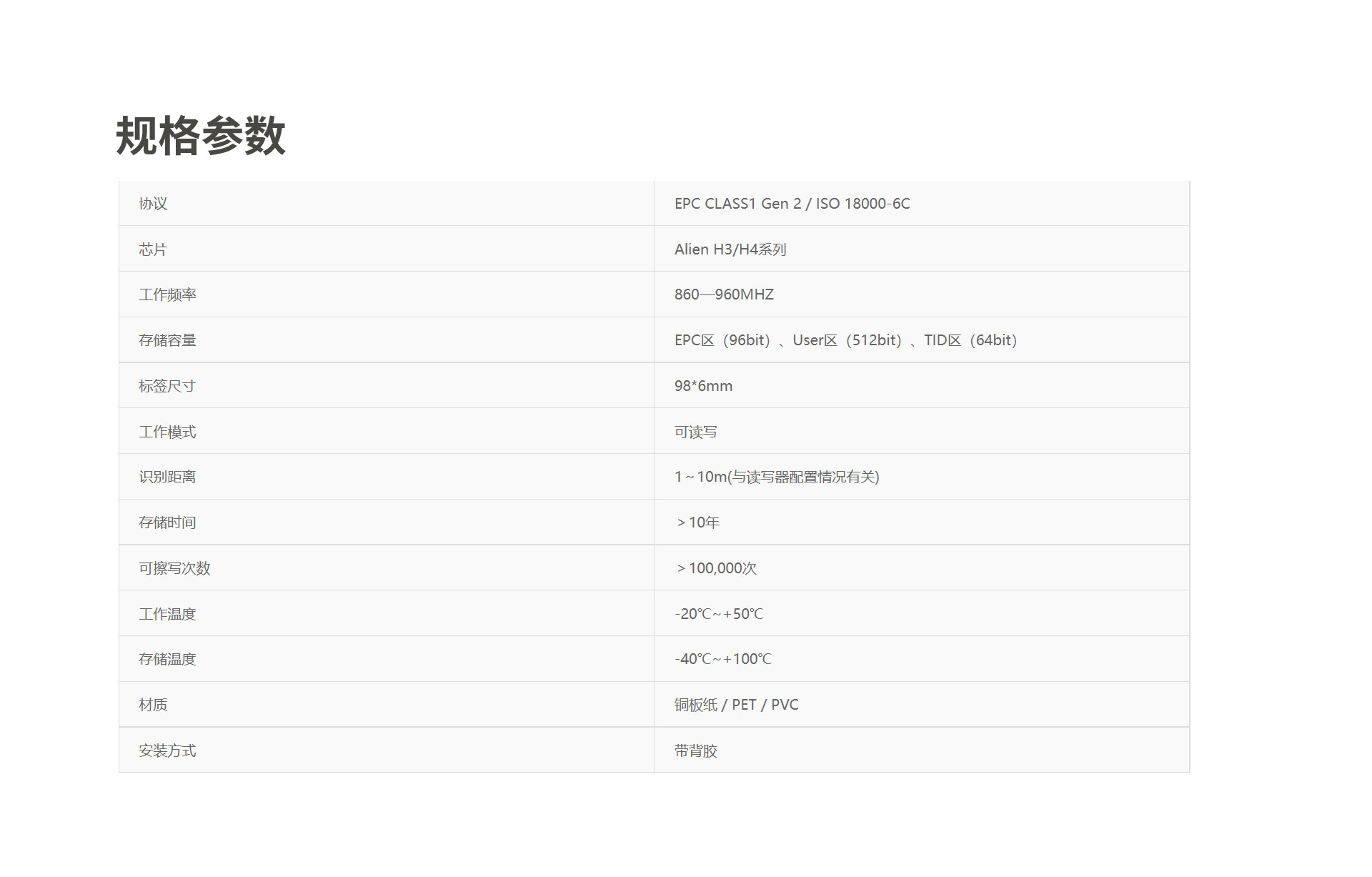 CP-86C 超高频图书档案标签