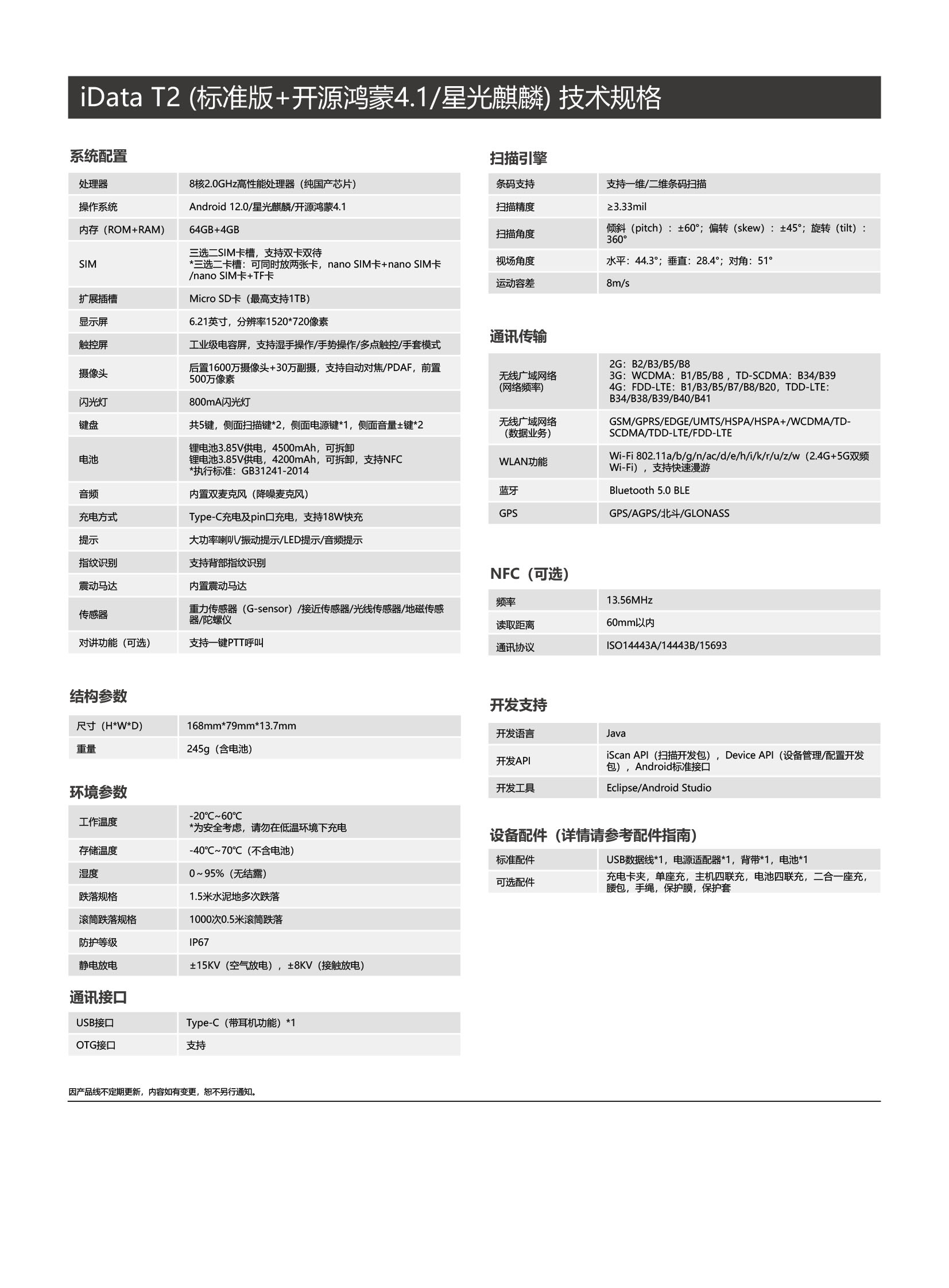 T2  国产化手持终端PDA